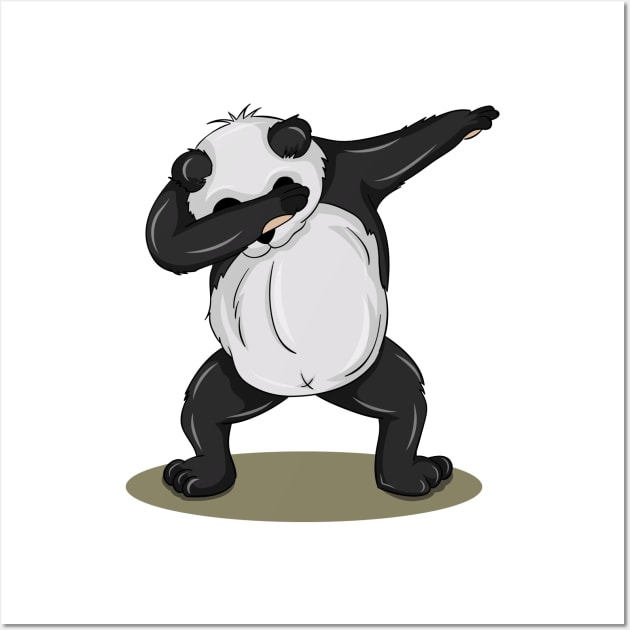 'Dabbing Dancing Panda' Funny Dabbing Animal Gift Wall Art by ourwackyhome